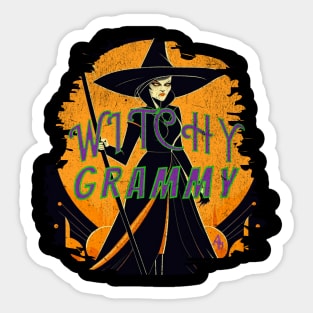 Halloween Witch Grammy Sticker